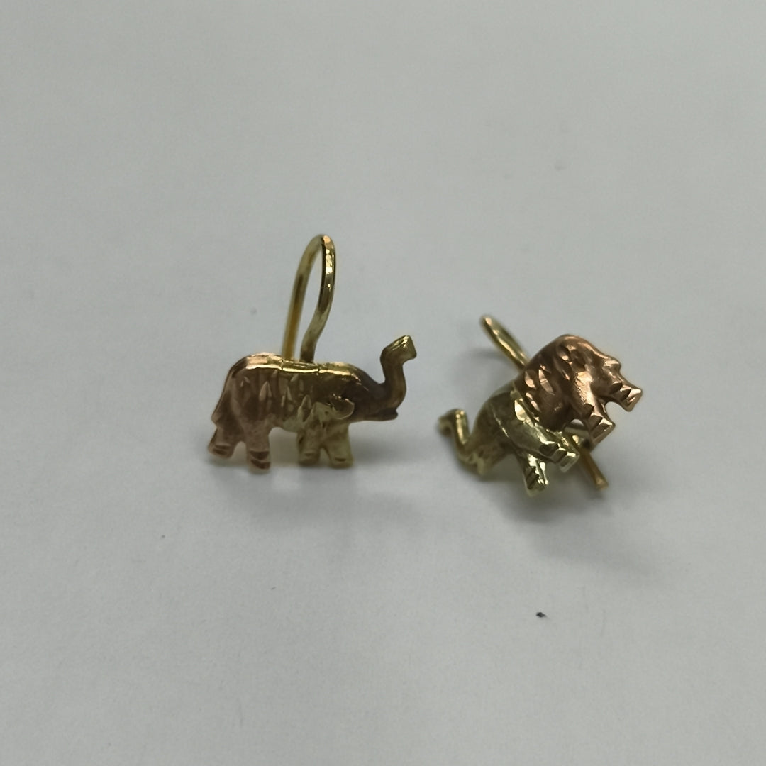 ARETES PAR ORO, ORO COMBINADO 10 K 1.2 GRMS (SEMINUEVO)