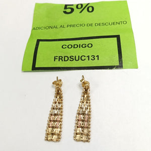 ARETES PAR ORO,ORO COMBINADO 14 K 4,10 GRMS (SEMINUEVO)