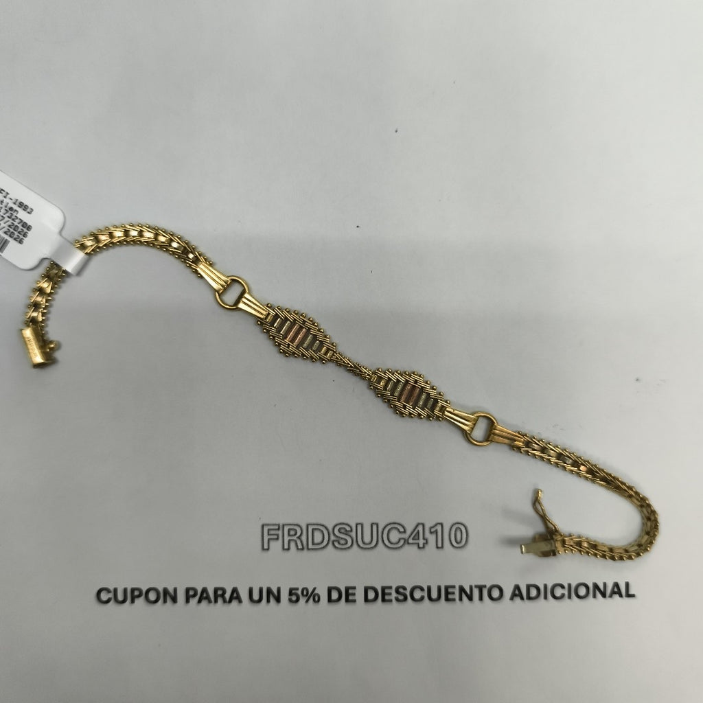 PULSERA ORO COMBINADO 14 K 7,60 GRMS (SEMINUEVO)