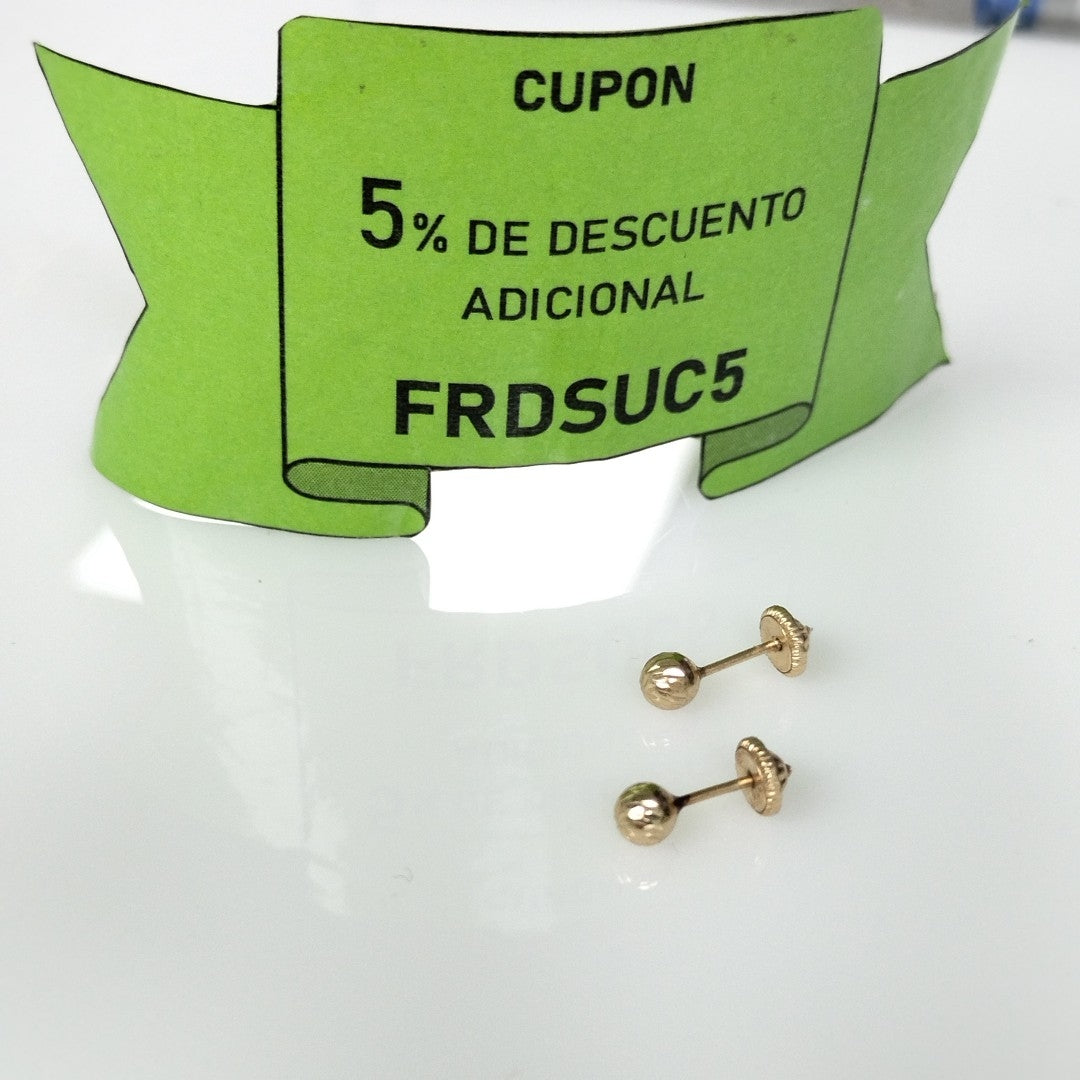 BROQUELES PAR ORO 14 K 0,30 GRMS (SEMINUEVO)