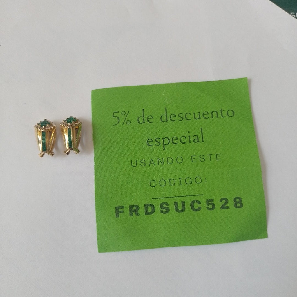 ARETES PAR ORO 18 K 6.3 GRMS (SEMINUEVO)