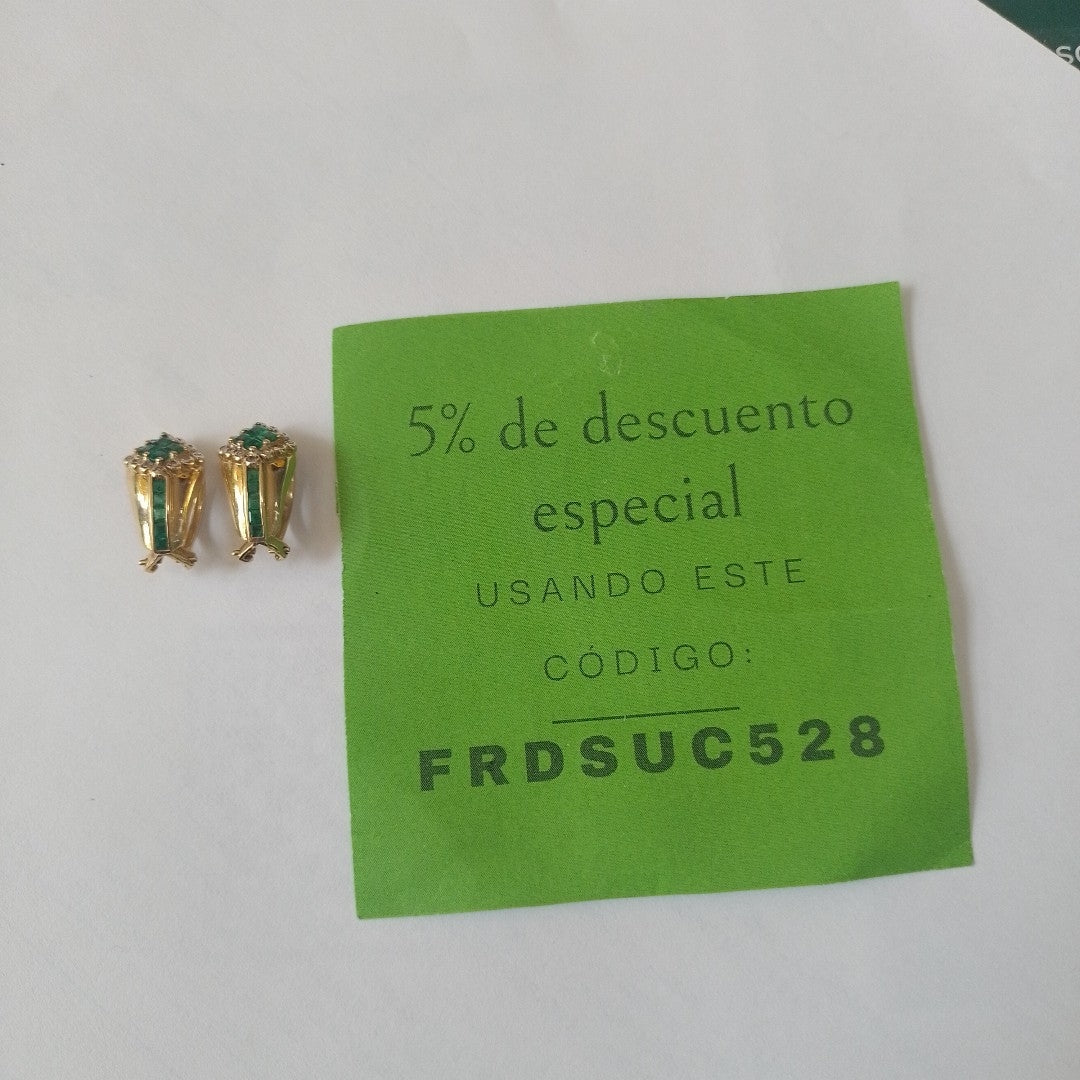 ARETES PAR ORO 18 K 6.3 GRMS (SEMINUEVO)