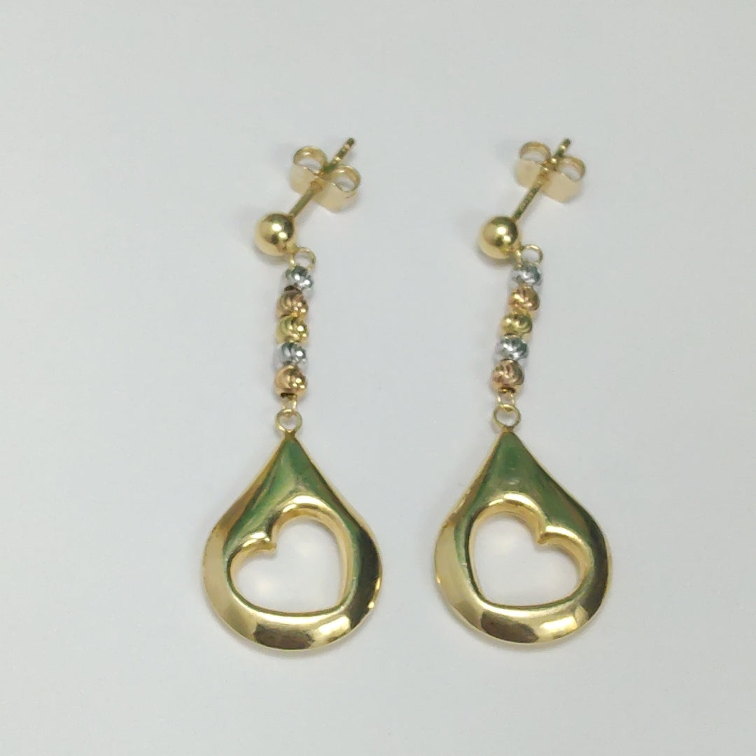 BROQUELES PAR ORO 14 K 3,20 GRMS (SEMINUEVO)