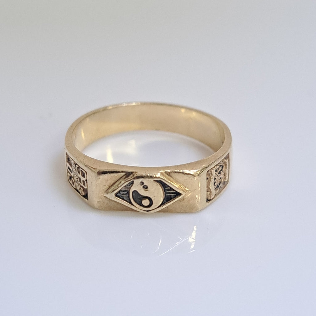 ANILLO, ANILLO DE GRADUACIÓN ORO 14 K 3.5 GRMS (SEMINUEVO)