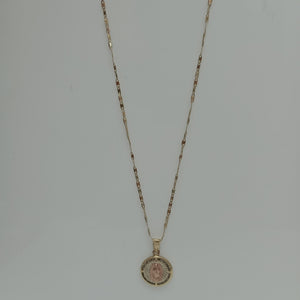 CADENA, MEDALLA RELIGIOSA ORO 10 K 2.9 GRMS (SEMINUEVO)