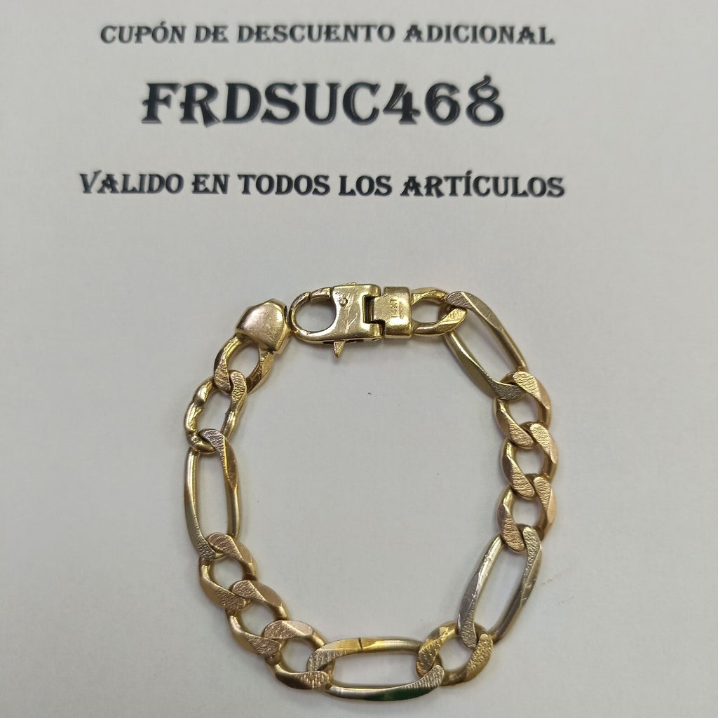 PULSERA ORO COMBINADO 14 K 27.5 GRMS (SEMINUEVO)