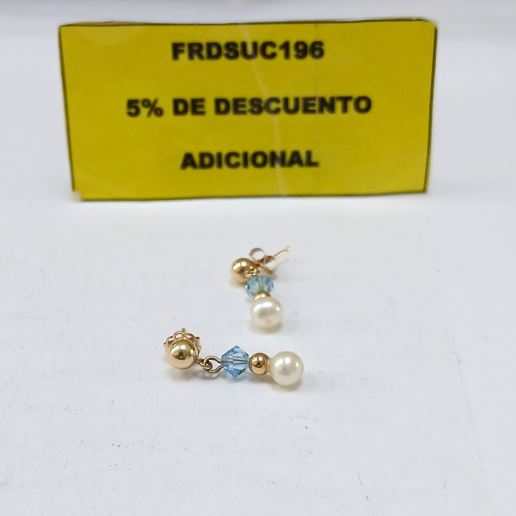 BROQUELES PAR ORO 14 K 13.9 GRMS (SEMINUEVO)
