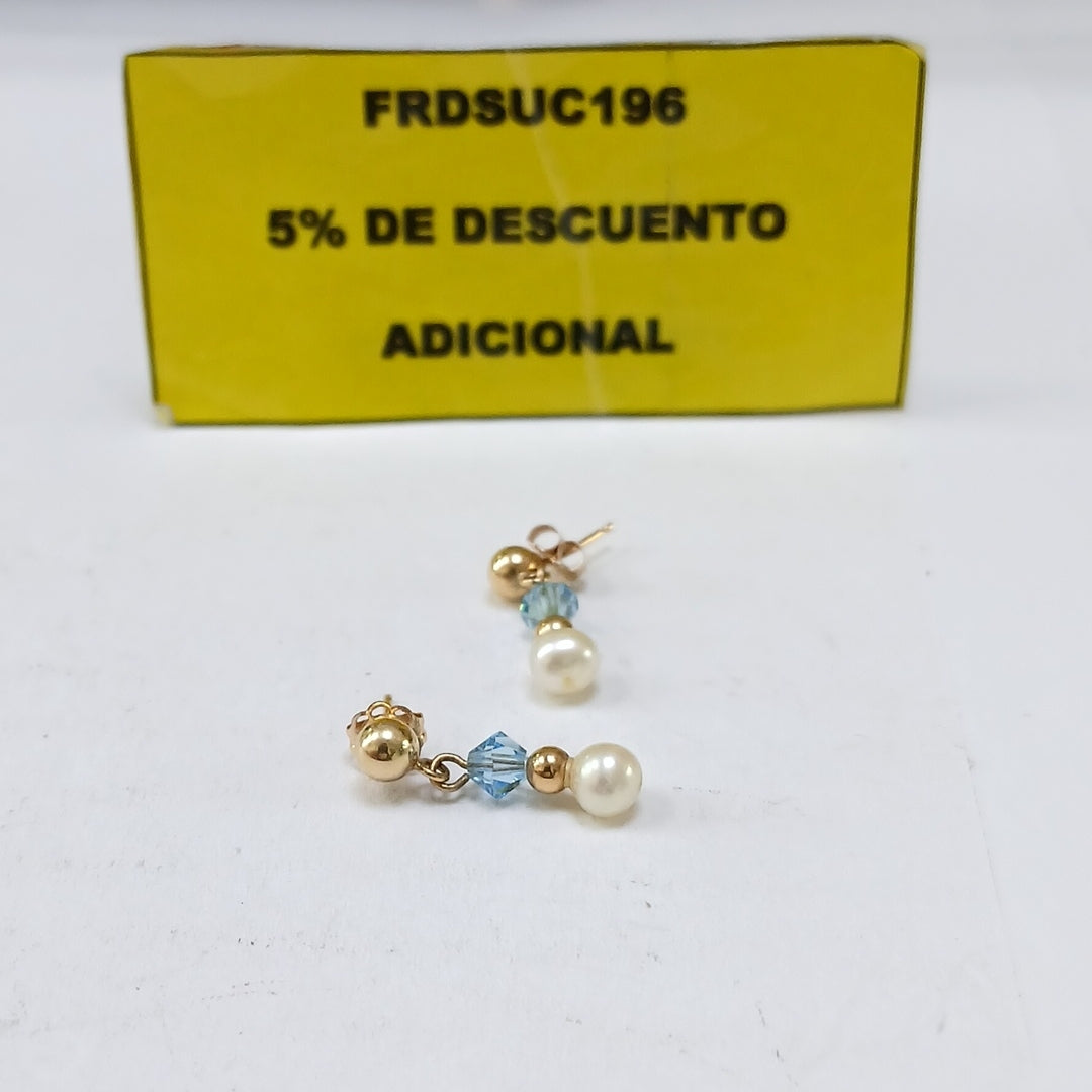 BROQUELES PAR ORO 14 K 13.9 GRMS (SEMINUEVO)