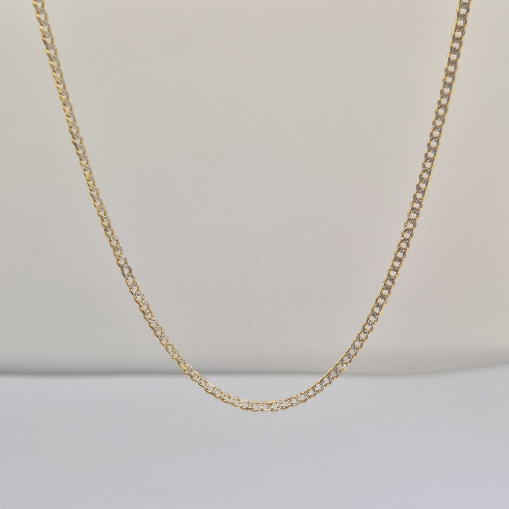 CADENAS BARBADA DIAMANTADA ORO 14K 60 CM 6.1 GR (NUEVO)