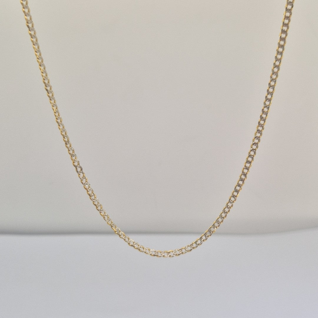 CADENAS BARBADA DIAMANTADA ORO 14K 60 CM 6.1 GR (NUEVO)