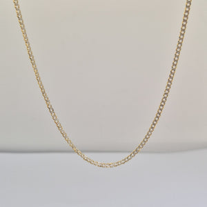 CADENAS BARBADA DIAMANTADA ORO 14K 60 CM 6.1 GR (NUEVO)