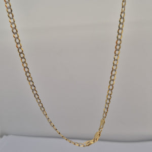 CADENAS BARBADA DIAMANTADA ORO 14K 60 CM 9.5 GR (NUEVO)
