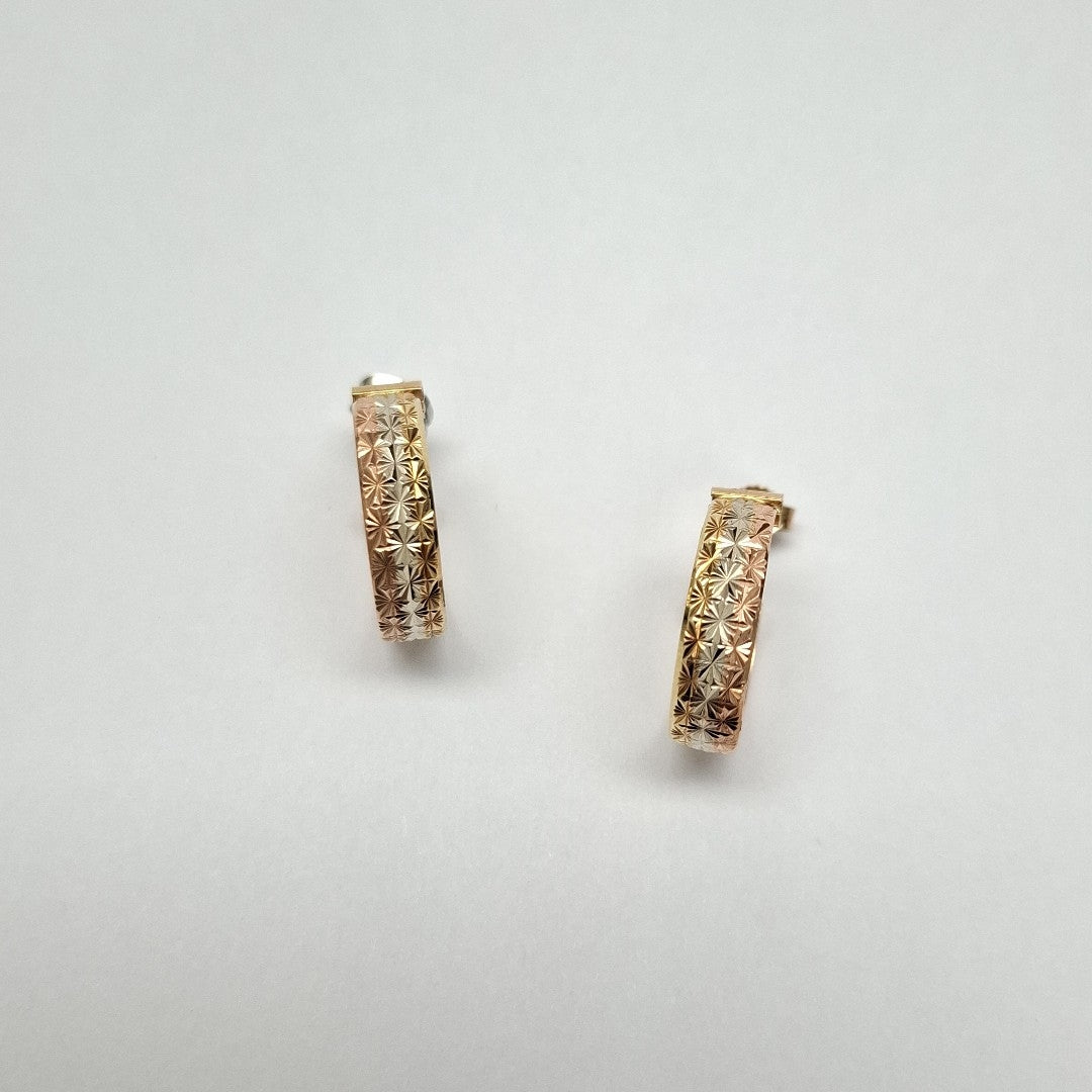BROQUELES PAR ORO COMBINADO 14 K 4 GRMS (SEMINUEVO)