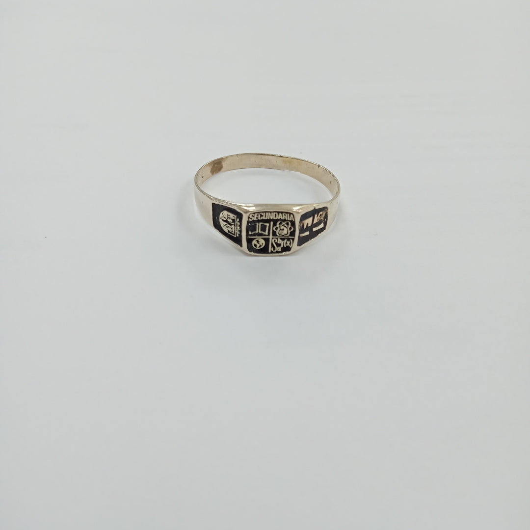 ANILLO DE GRADUACIÓN ORO 10 K 1.6 GRMS (SEMINUEVO)