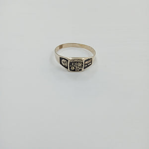 ANILLO DE GRADUACIÓN ORO 10 K 1.6 GRMS (SEMINUEVO)