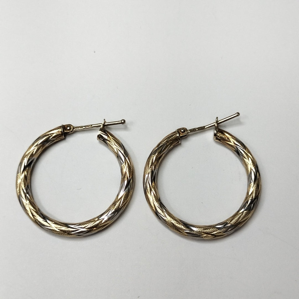 ARRACADAS PAR ORO,ORO BLANCO 14 K 3,10 GRMS (SEMINUEVO)
