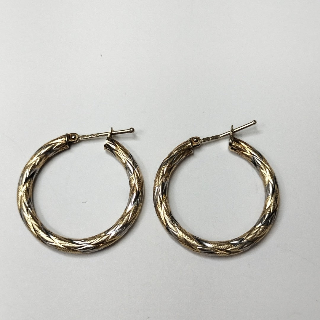 ARRACADAS PAR ORO,ORO BLANCO 14 K 3,10 GRMS (SEMINUEVO)