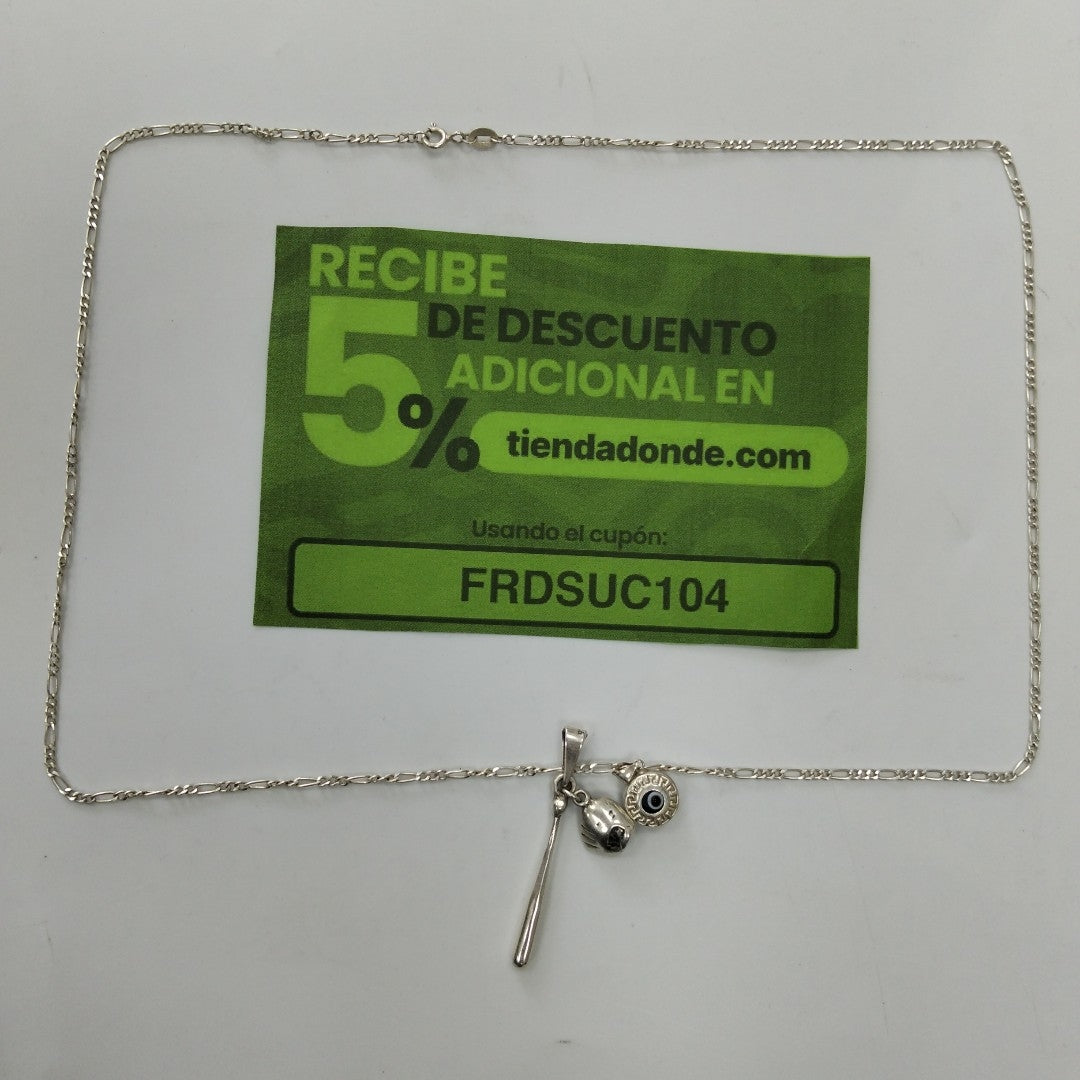 CADENA, DIJE PLATA 8.6 GRMS (SEMINUEVO)