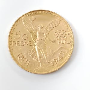 Moneda Centenario Cincuenta Pesos Oro Mexicano 21.6K