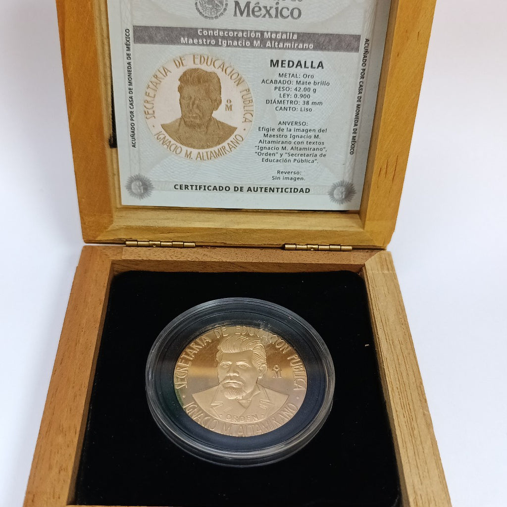 MEDALLA CONMEMORATIVA ORO 21 K 41,90 GRMS (SEMINUEVO)