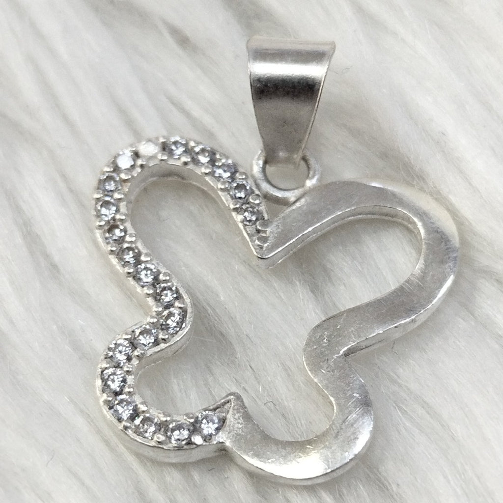 DIJE MARIPOSA C/CIRCONIAS PLATA .925 2.4 GR (NUEVO)