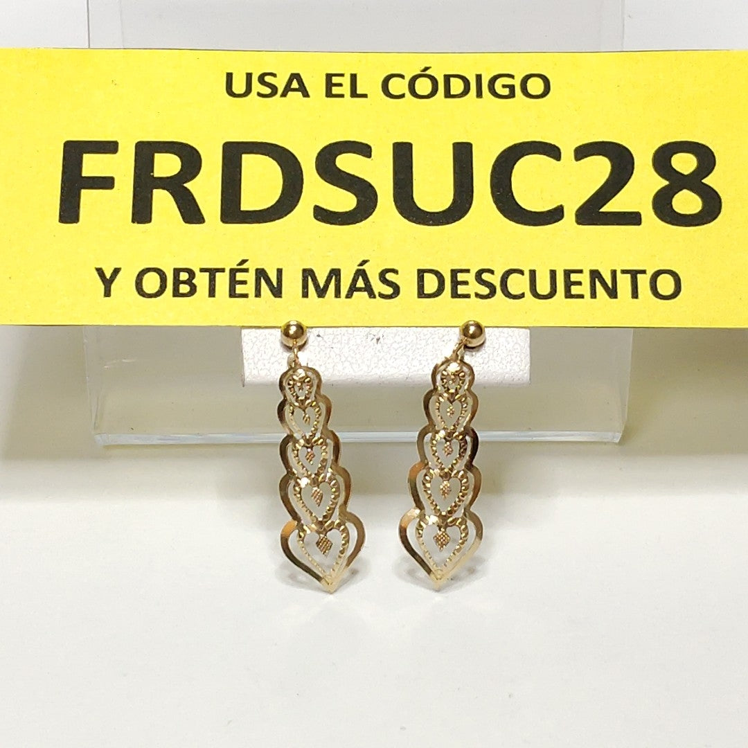 ARETES PAR ORO 14 K 0,60 GRMS (SEMINUEVO)