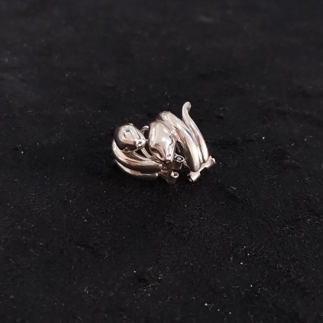 ARETES PAR ORO BLANCO 14 K 5,70 GRMS (SEMINUEVO)