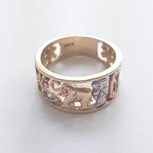 ARGOLLA DE LA SUERTE ORO COMBINADO 14 K 4,60 GRMS (SEMINUEVO)