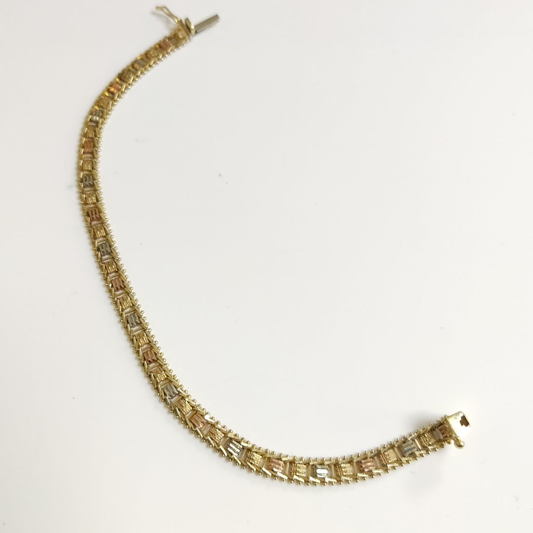 PULSERA ORO, ORO COMBINADO 14 K 10.1 GRMS (SEMINUEVO)