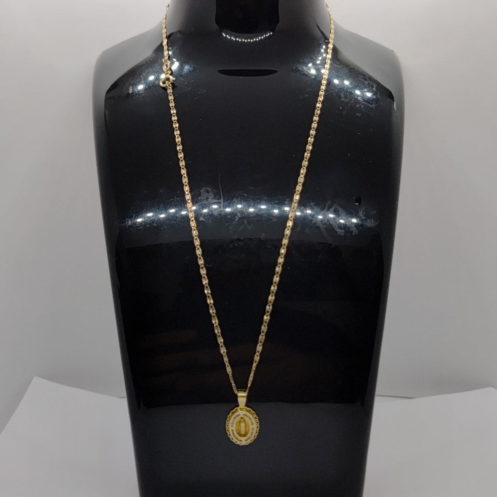 CADENA, MEDALLA RELIGIOSA ORO, ORO COMBINADO 10 K 1.9 GRMS (SEMINUEVO)