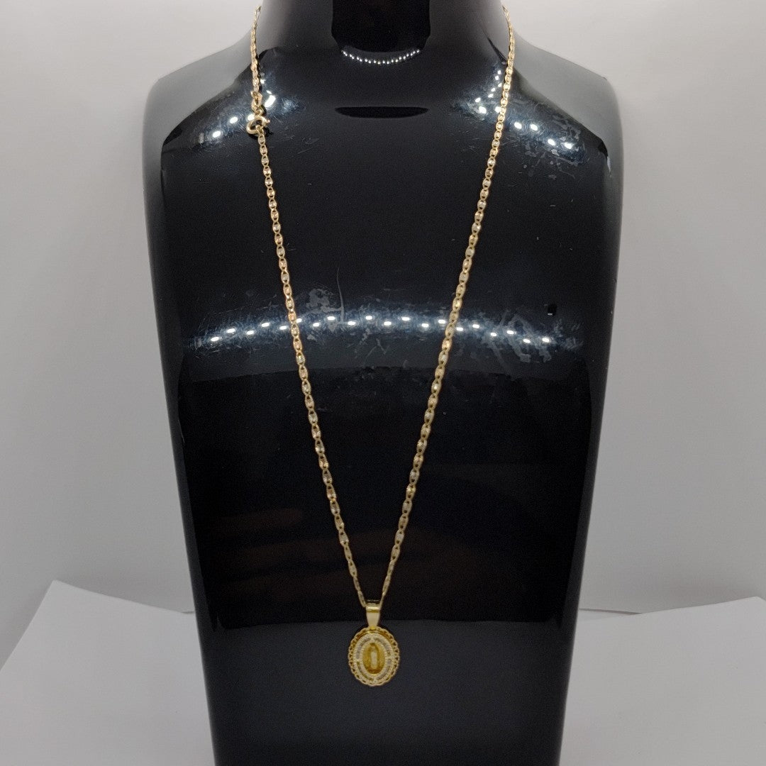 CADENA, MEDALLA RELIGIOSA ORO, ORO COMBINADO 10 K 1.9 GRMS (SEMINUEVO)