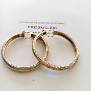 ARRACADAS PAR ORO,ORO COMBINADO 14 K 7,80 GRMS (SEMINUEVO)