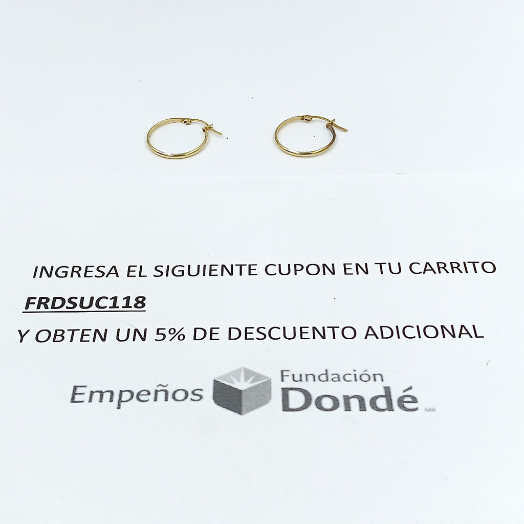 ARRACADAS PAR ORO 10 K 1.7 GRMS (SEMINUEVO)