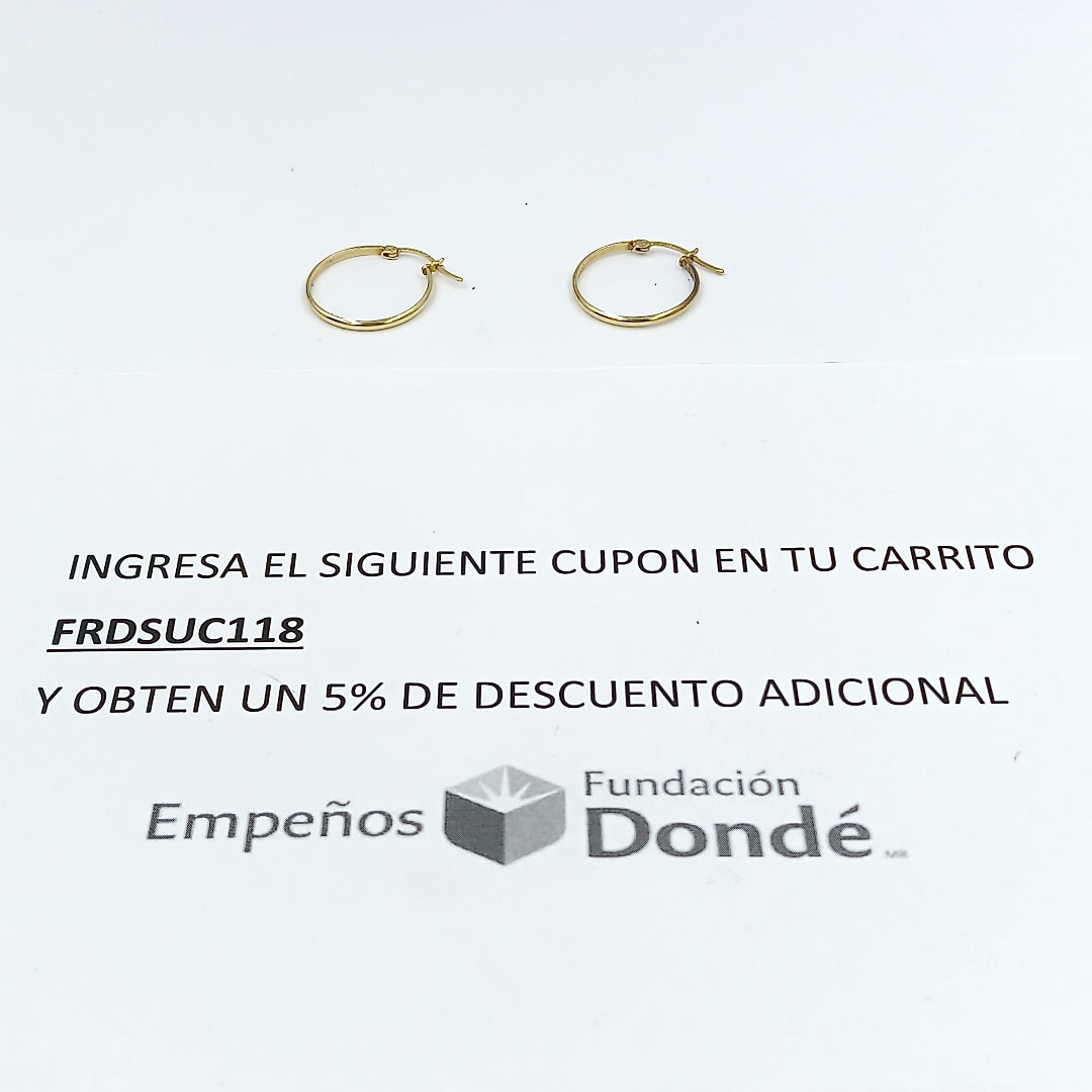 ARRACADAS PAR ORO 10 K 1.7 GRMS (SEMINUEVO)