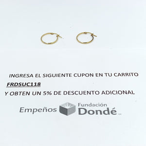 ARRACADAS PAR ORO 10 K 1.7 GRMS (SEMINUEVO)