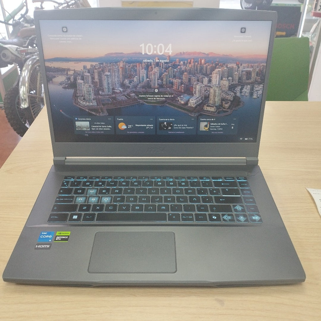 LAPTOP MSI THIN 15 B12UCX-2218MX (2024) 512 GB SSD 16 GB RAM (SEMINUEVO)