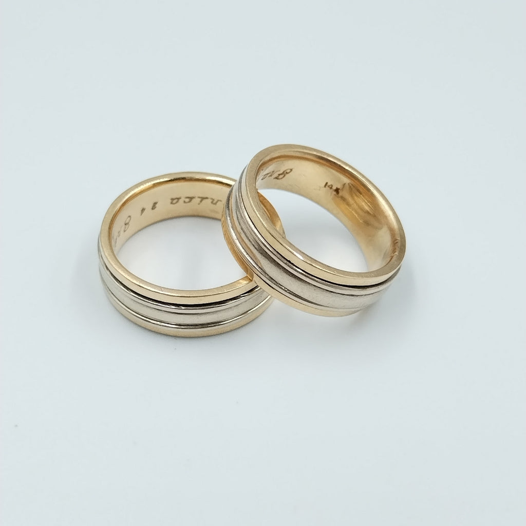 ARGOLLA ORO, ORO COMBINADO 14 K 16 GRMS (SEMINUEVO)