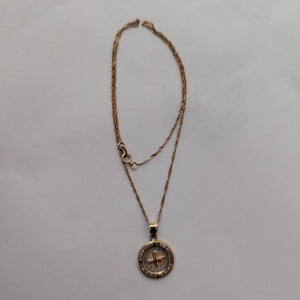 CADENA, MEDALLA RELIGIOSA ORO 10 K 1.8 GRMS (SEMINUEVO)