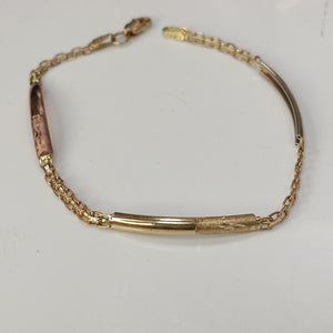 PULSERA ORO COMBINADO 10 K 2,60 GRMS (SEMINUEVO)