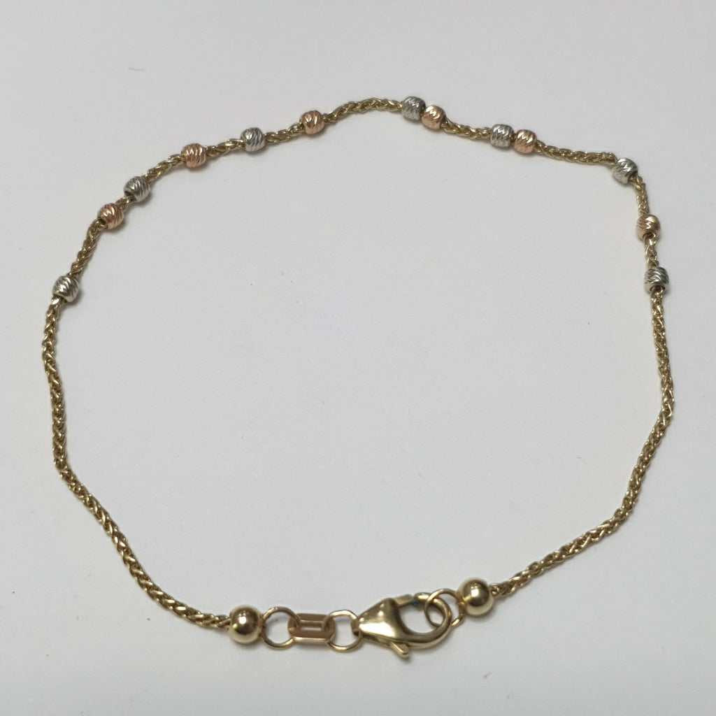 PULSERA ORO COMBINADO 14 K 1.9 GRMS (SEMINUEVO)