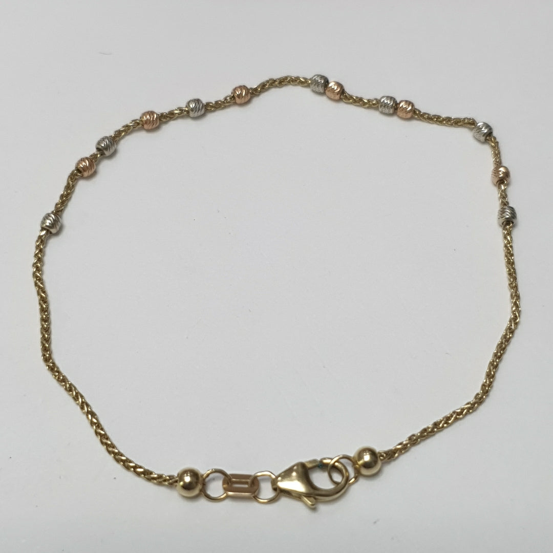 PULSERA ORO COMBINADO 14 K 1.9 GRMS (SEMINUEVO)
