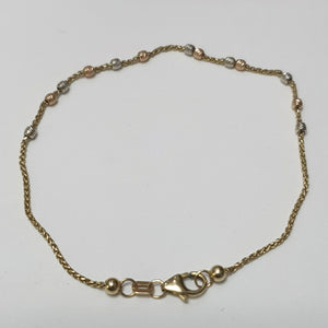 PULSERA ORO COMBINADO 14 K 1.9 GRMS (SEMINUEVO)