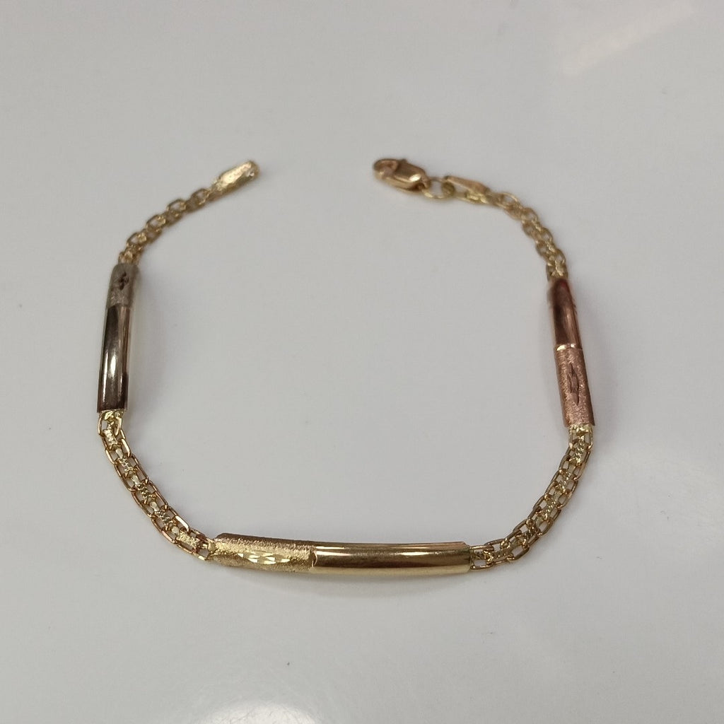PULSERA ORO COMBINADO 10 K 2,60 GRMS (SEMINUEVO)
