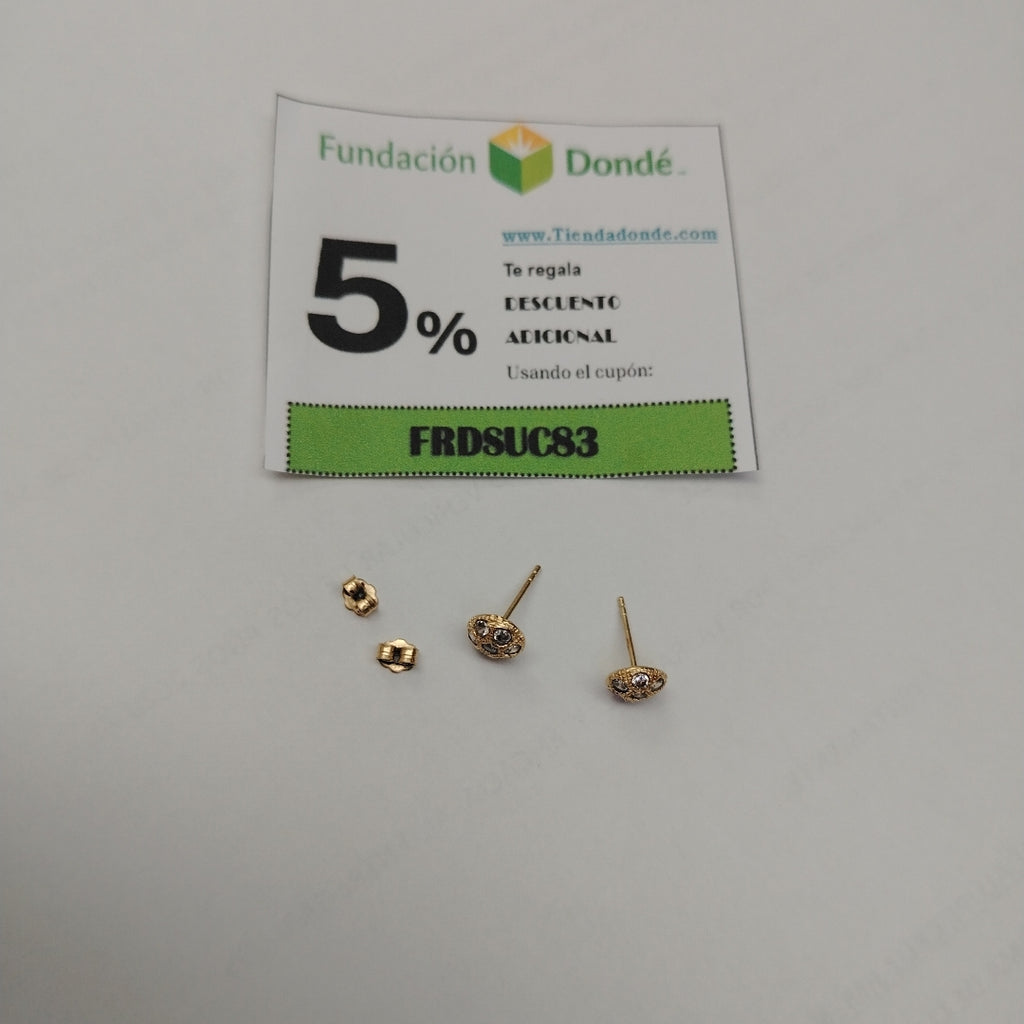BROQUELES PAR ORO 14 K 1,30 GRMS (SEMINUEVO)