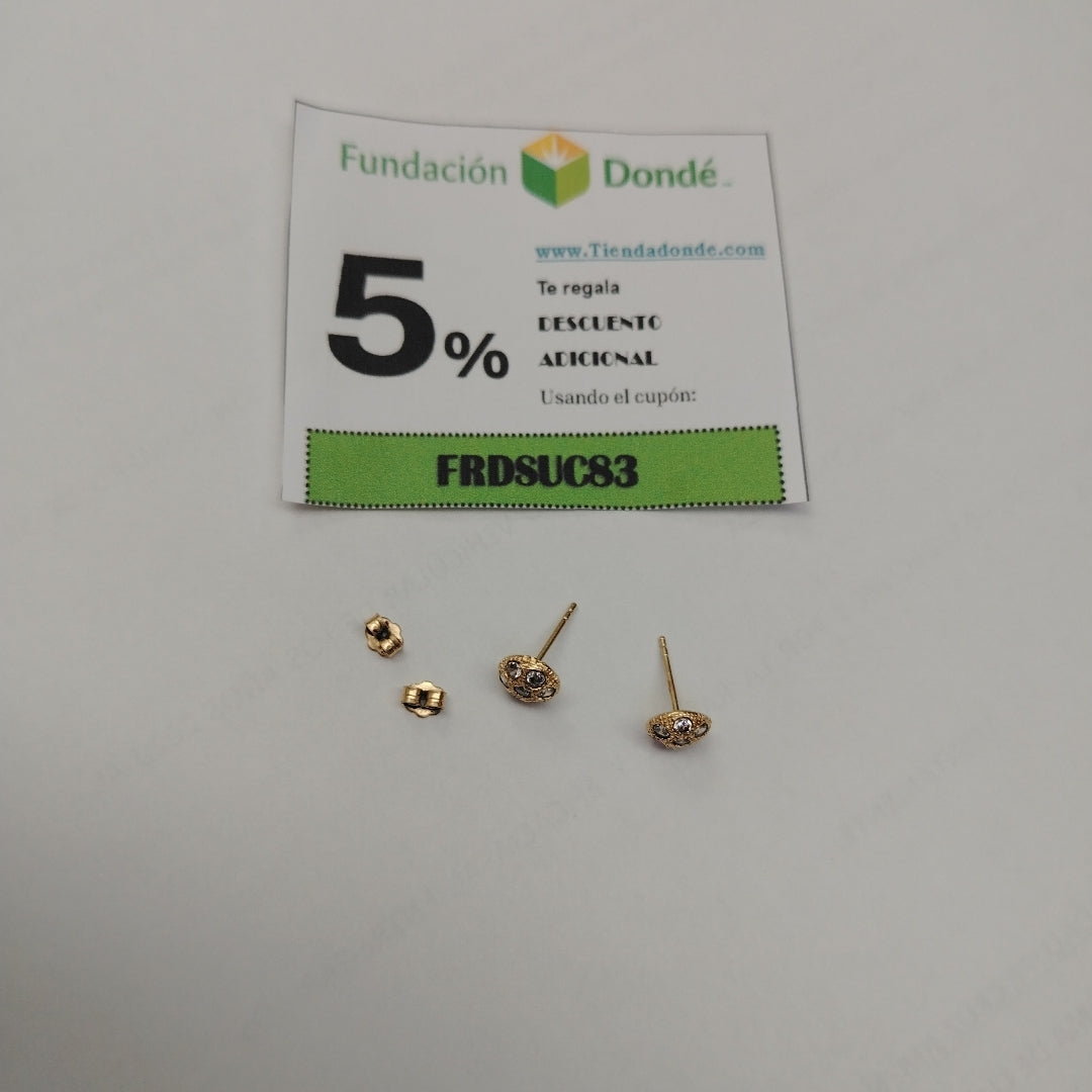 BROQUELES PAR ORO 14 K 1,30 GRMS (SEMINUEVO)