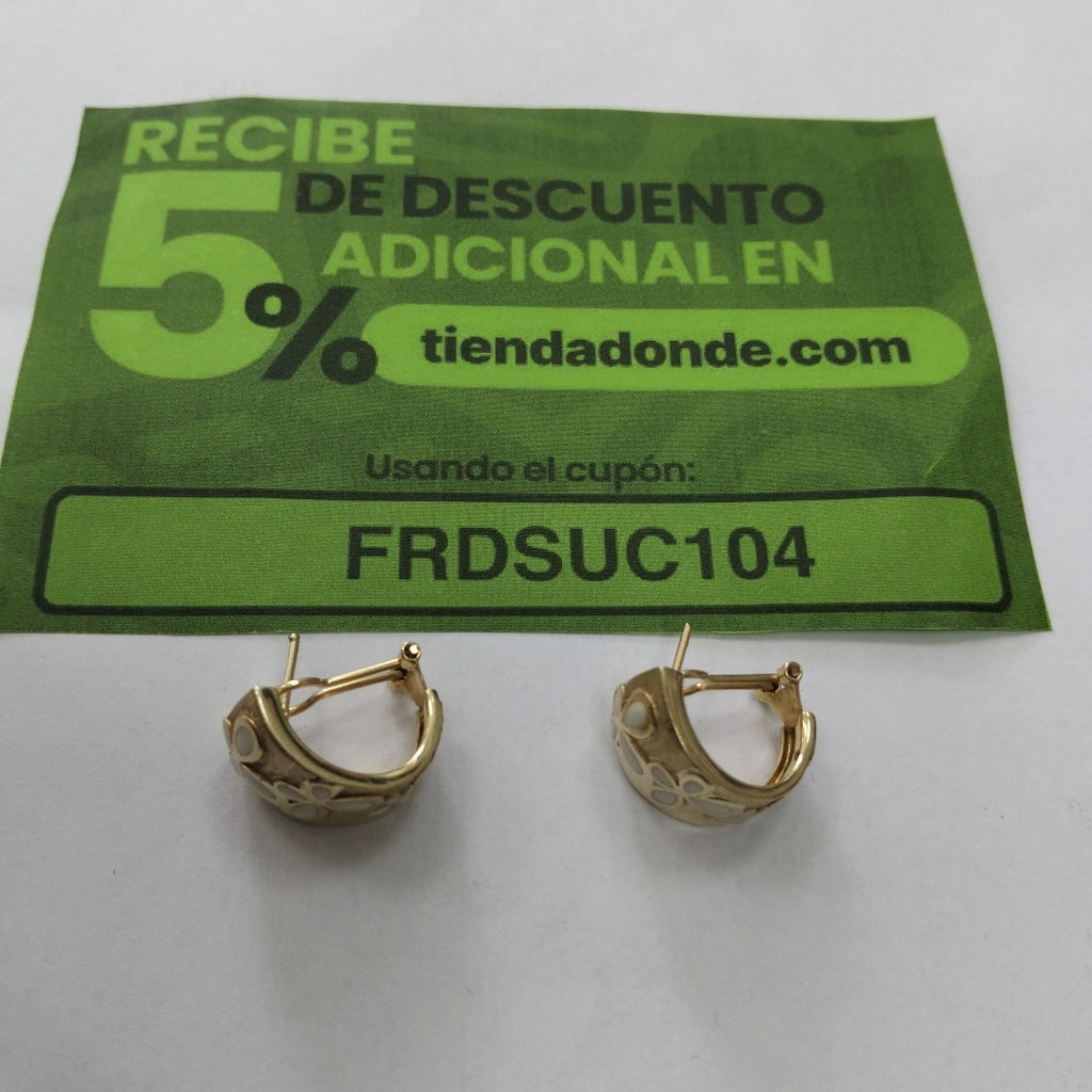 ARETES PAR ORO 14 K 6,40 GRMS (SEMINUEVO)