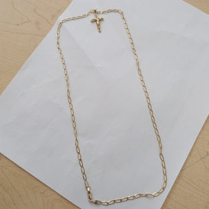 CADENA, CRUZ ORO 14 K 9.2 GRMS (SEMINUEVO)