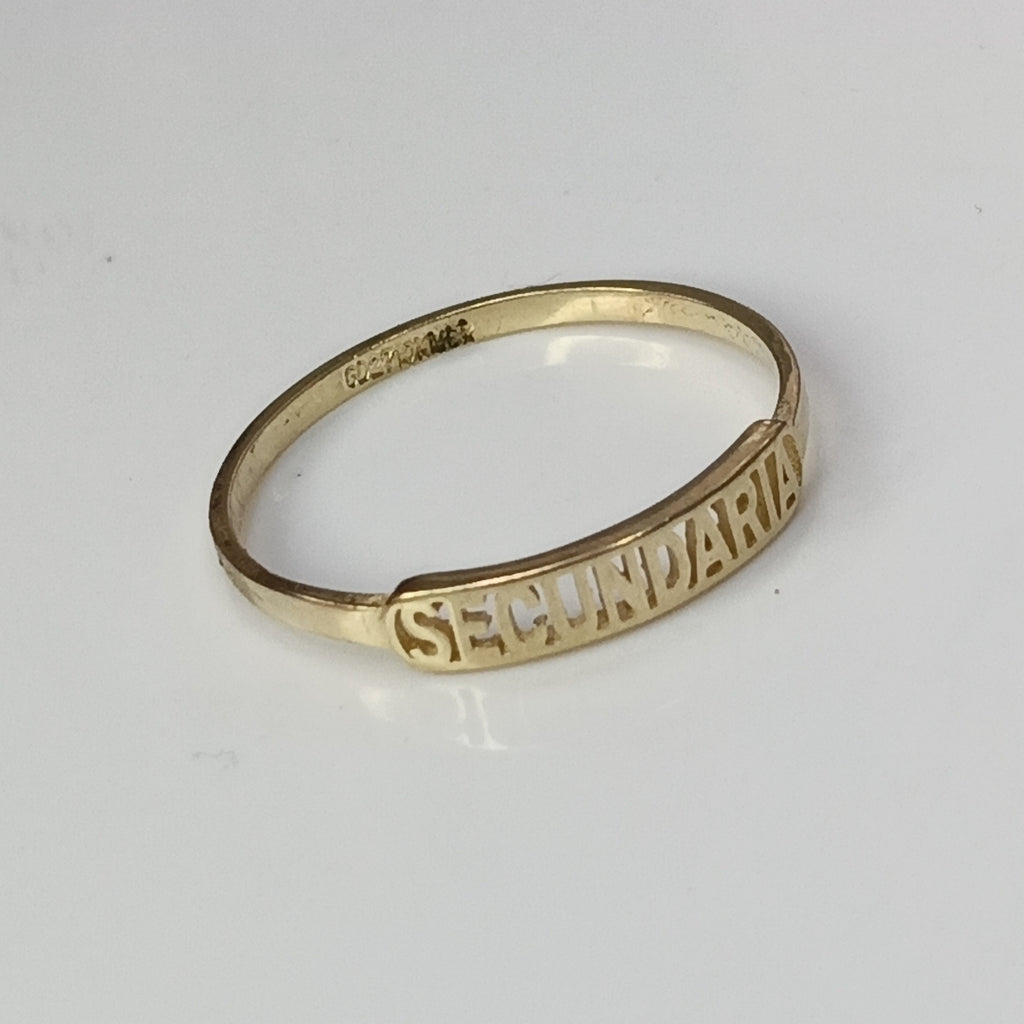 ANILLO DE GRADUACIÓN ORO 10 K 1,00 GRMS (SEMINUEVO)