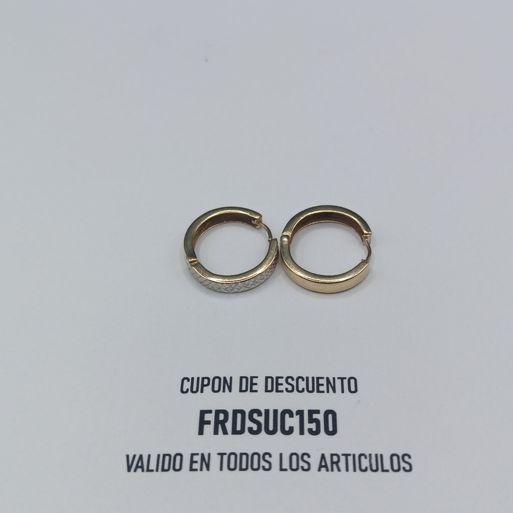 ARRACADAS PAR ORO 14 K 2.1 GRMS (SEMINUEVO)