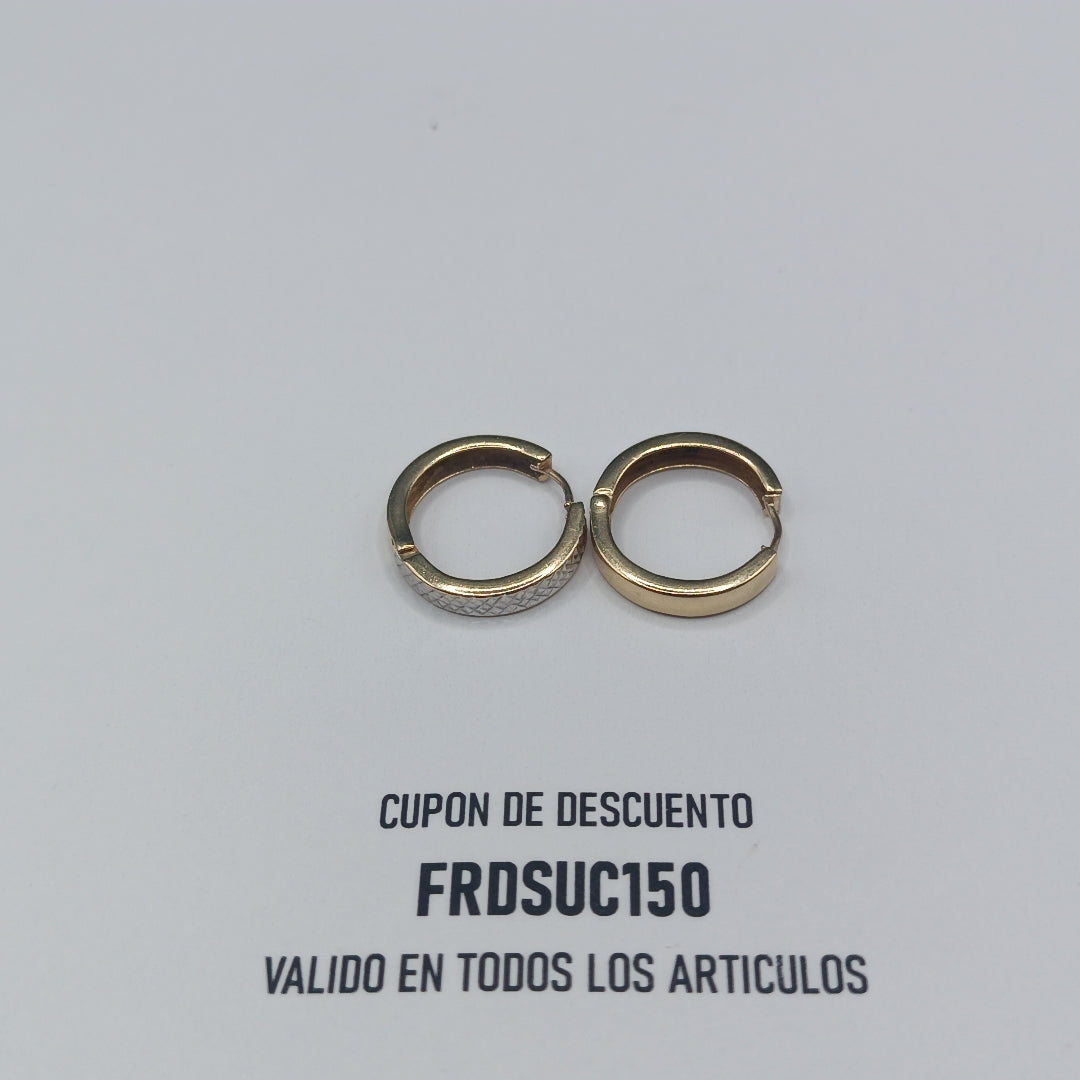ARRACADAS PAR ORO 14 K 2.1 GRMS (SEMINUEVO)